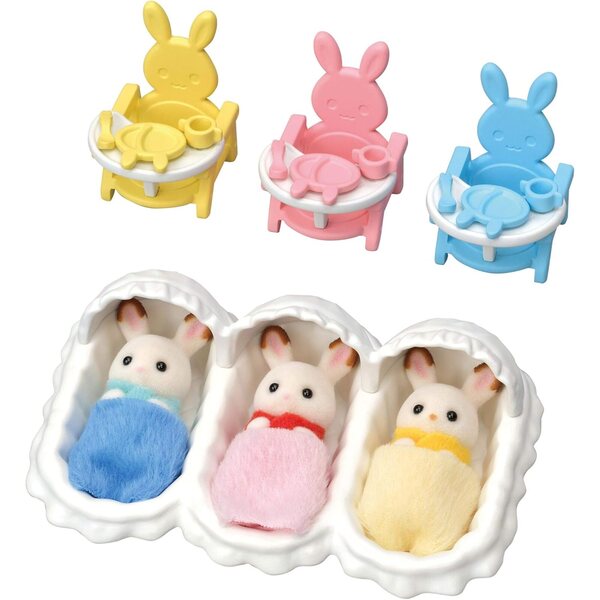 Ensemble de salle de boulangerie et Trillizzi Sylvanian Families avec accessoires et meubles