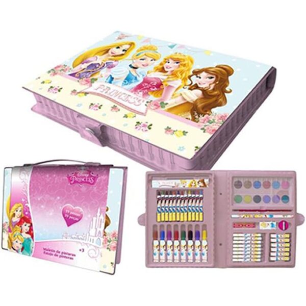 Maletín Princesas 55 Teile mit modernem Design für Spiel und Kreativität