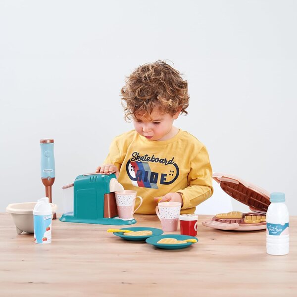 Ecoiffier Vert Azur 3-in-1-Snack-Time-Set mit 15 umweltfreundlichen Accessoires