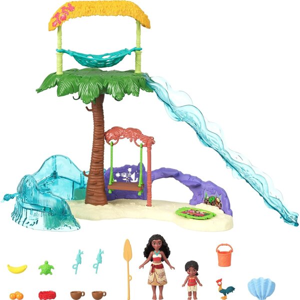 Mattel Disney Moana 2: Abenteuerinselspiel mit 5 Bereichen und komplettem Zubehör