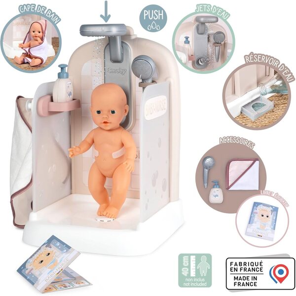 Ducha voor Smoby Baby Nurse-poppen met accessoires en waterfunctie tot 42 cm