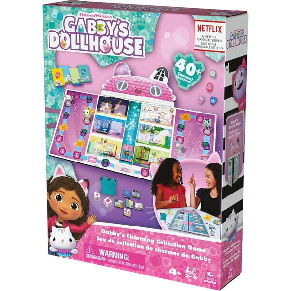 Jeu de société Gabby's Dollhouse : collectionnez des talismans et décorez la maison de poupée