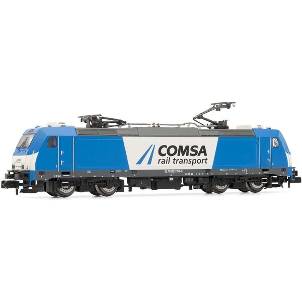 Locomotive électrique ARNOLD COMSA 253 bleu-blanc à l'échelle 1:160 N