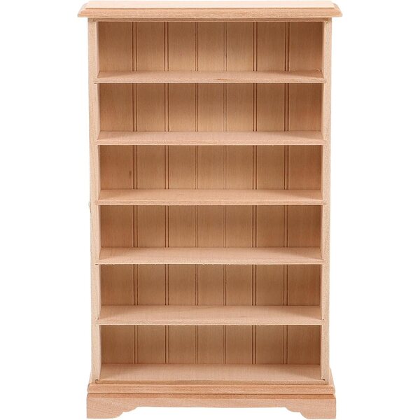 Abaodam Libreria Miniatura in Legno Scala 1:12 per Casa delle Bambole e Fai da Te