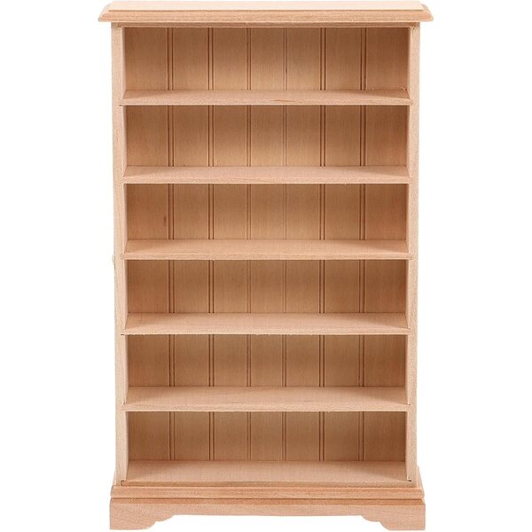 Abaodam Libreria Miniatura in Legno Scala 1:12 per Casa delle Bambole e Fai da Te