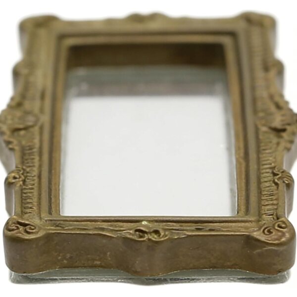 Mini Specchio Vintage per Casa delle Bambole in Resina 4,2x2,5x0,6 cm Design Europeo