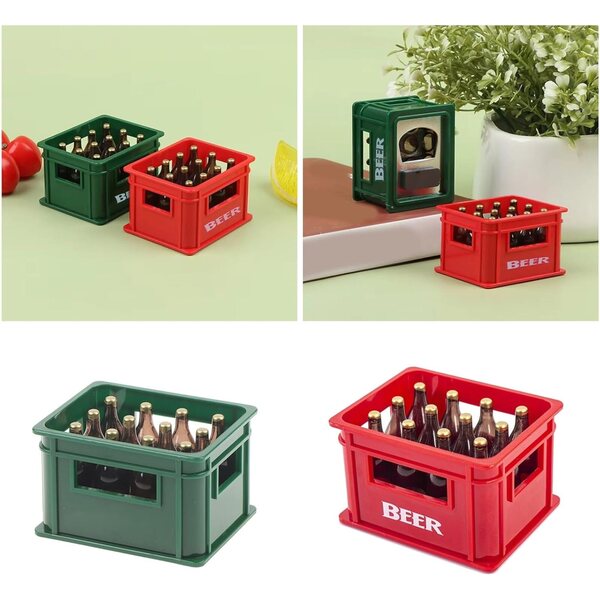 Miniatura Bierkiste e Bottiglie per casa delle bambole 1:12 Accessorio Decorativo Realistico