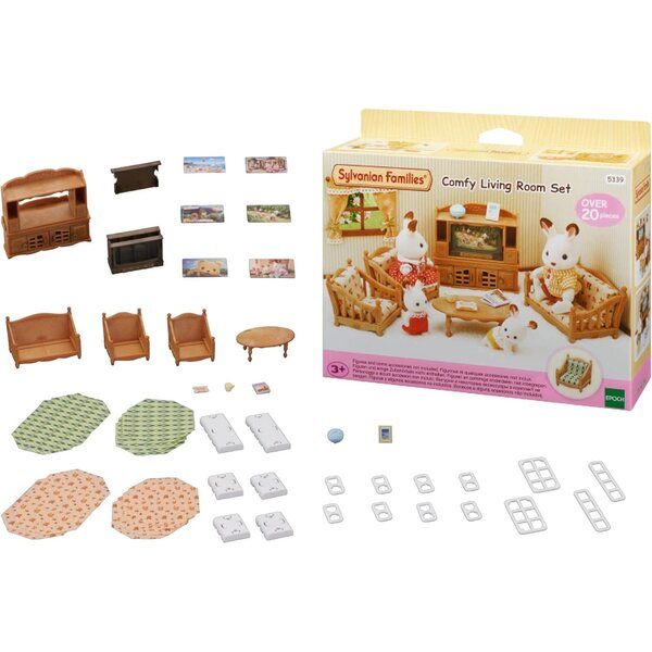 Sylvanian Families 5339 Wohnzimmermöbel-Set für Puppenhaus, mehrfarbig