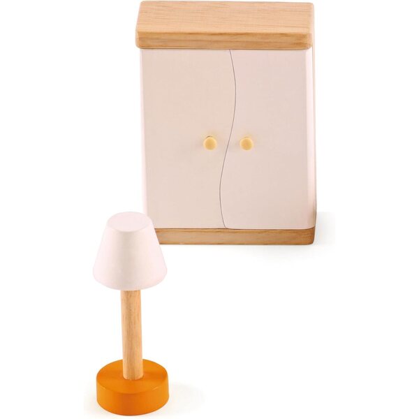 Hape Set Mobili Camera da Letto per Casa delle Bambole in Legno per Bambini 3+