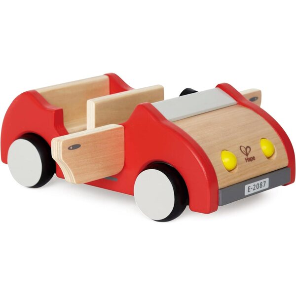 Hape Familienauto Puppenhaus aus Holz, Lernspielzeug für Kinder ab 3 Jahren
