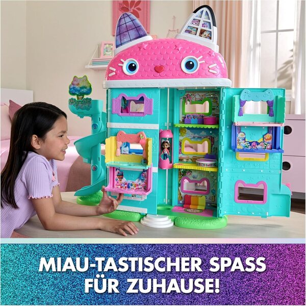 GABBY'S DREAMWORKS DOLLHOUSE Spa-tastisches Badezimmer-Set mit Figuren und Zubehör