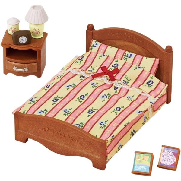 Sylvanian Families 5019 Doppelbett mit Puppenhauszubehör