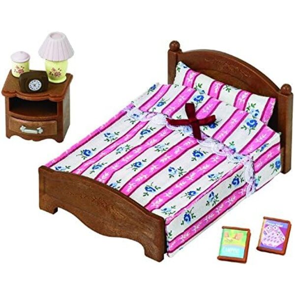 Sylvanian Families 5019 Doppelbett mit Puppenhauszubehör