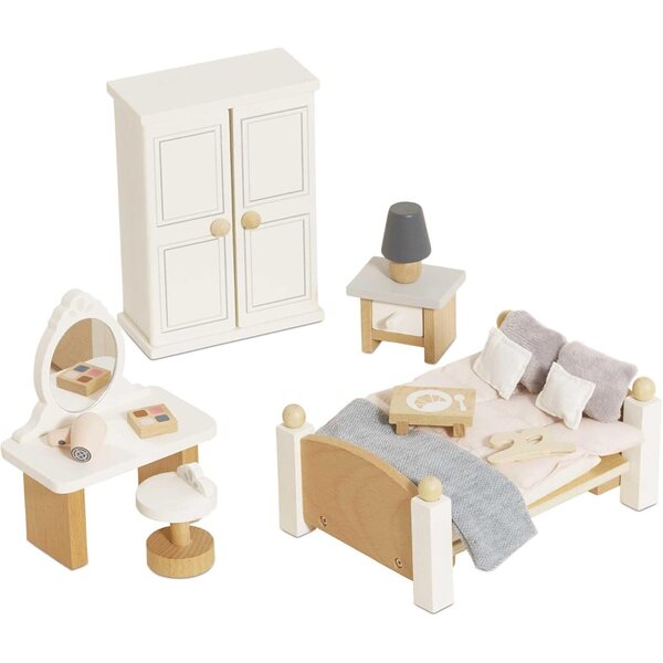 Le Toy Van Schlafzimmerset aus Holz für Puppenhäuser, 16-teilig