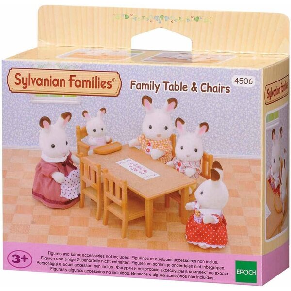Sylvanian Families 4506 Esstisch-Set aus Holz für Puppenhaus