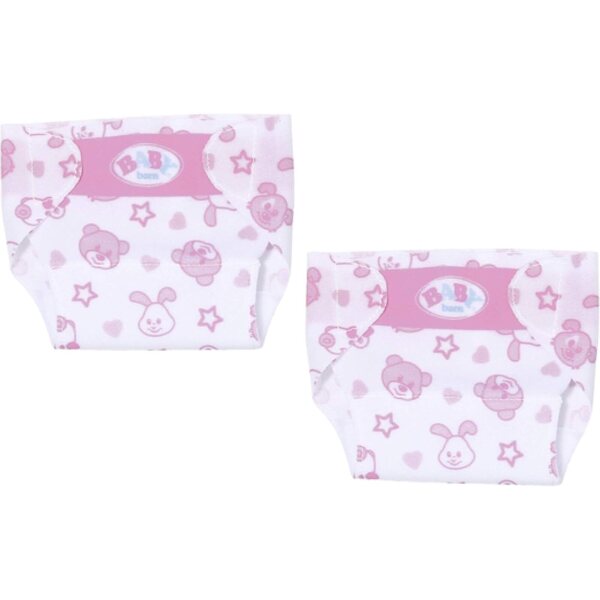 BABY born Little 2 Pz. Pannolini per Bambole 36 cm con Chiusura a Strappo