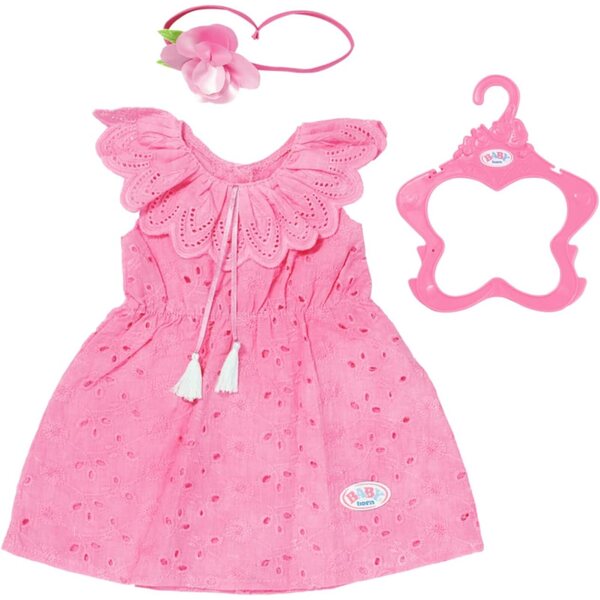 BABY Born Trendy abito floreale rosa Spitzenstoff con Haarband per bambole 43 cm
