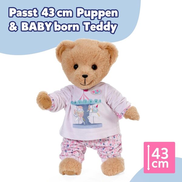 BABY born Pigiama con Maglia Maniche Lunghe e Leggings Colorati per Bambole 43 cm
