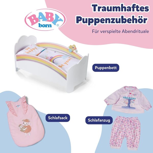 BABY born Pigiama con Maglia Maniche Lunghe e Leggings Colorati per Bambole 43 cm