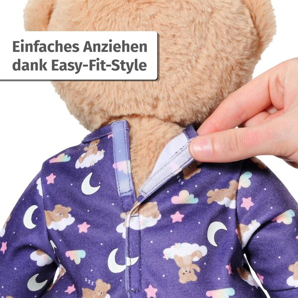 BABY Born Teddy Schlafanzug 43 cm con Applique Luminose per la Notte