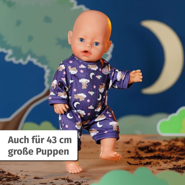 BABY Born Teddy Schlafanzug 43 cm con Applique Luminose per la Notte