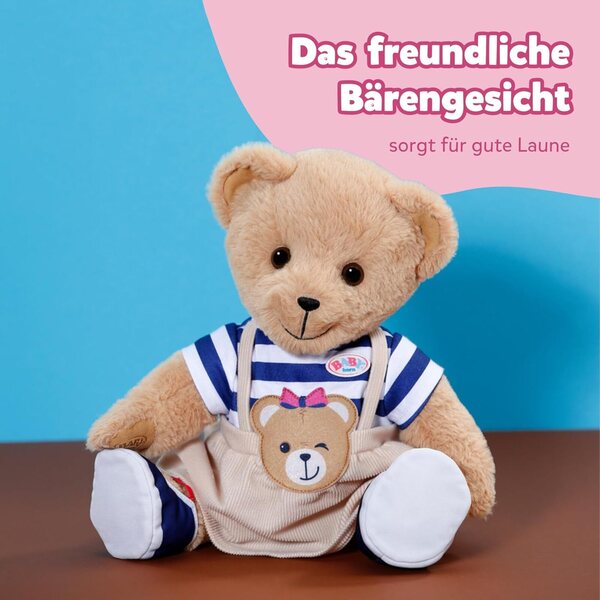 BABY Born Teddy vestito a righe con borsa orsetto e scarpe per bambole 43 cm