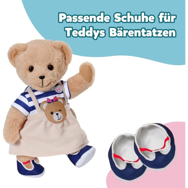 BABY Born Teddy vestito a righe con borsa orsetto e scarpe per bambole 43 cm