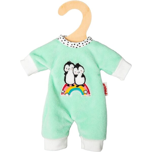 Heless tutina Pinguin pois per Bambole 20-25 cm in Softvelours con ricamo