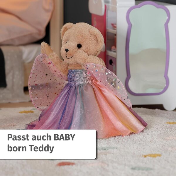 BABY born abito arcobaleno 43cm con ali e glitter per bambole fino a 43 cm
