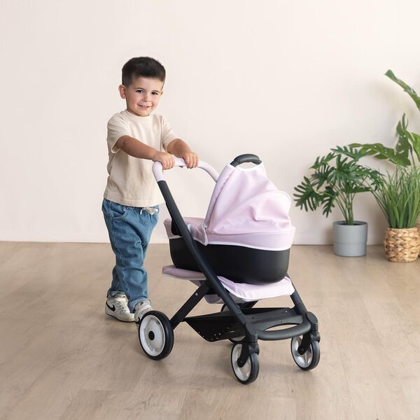 Smoby Maxi-Cosi 3-in-1 Puppenwagen für Kinder ab 3 Jahren mit Babywanne und Buggy