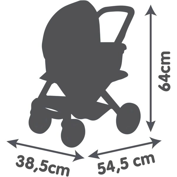 Smoby Maxi-Cosi 3-in-1 Puppenwagen für Kinder ab 3 Jahren mit Babywanne und Buggy