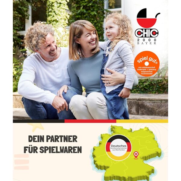Bayer Chic 2000 passeggino per bambole Smarty Pink con Accessori e Tettuccio Regolabile