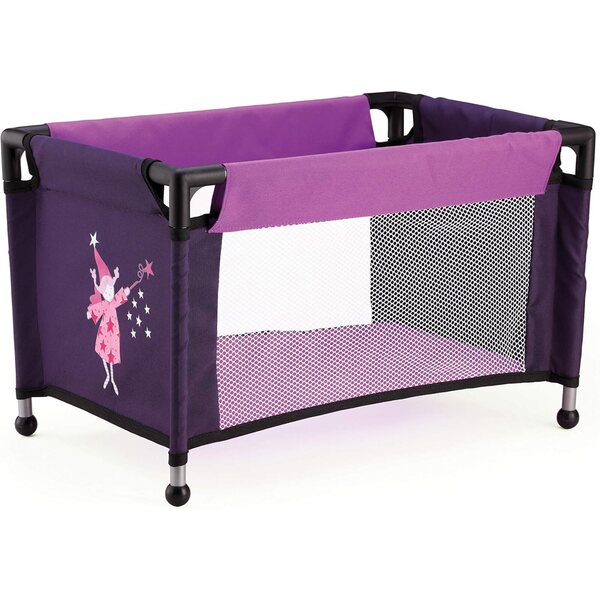 Bayer Design passeggino per bambole Grande lila 46-75 cm con lettino e accessori inclusi