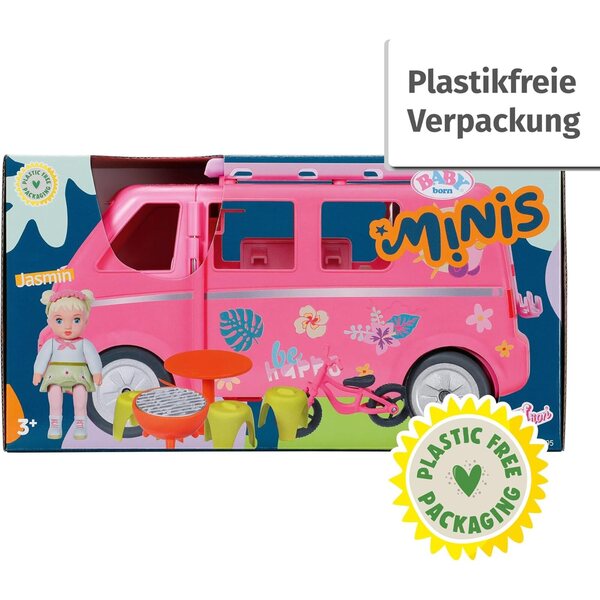 Baby Born Minis Campervan con Pupa Jasmin e Accessori per Bambini da 3 Anni
