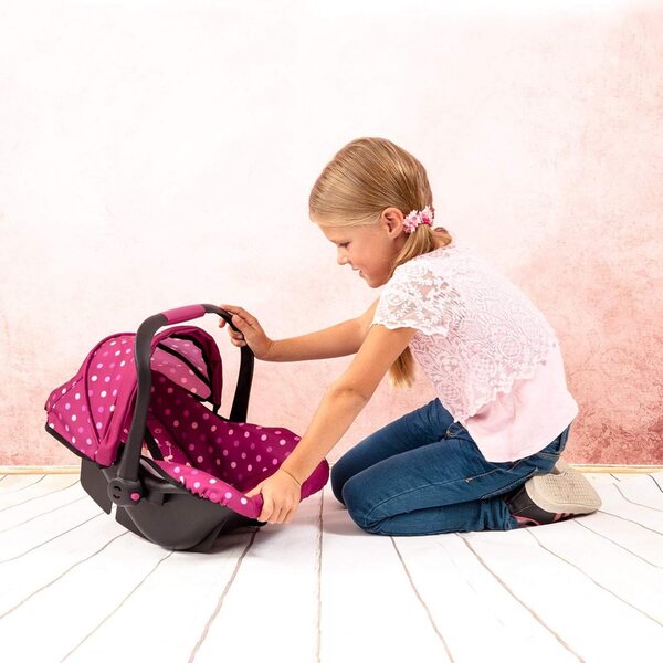 Bayer Design EasyGo Puppensitz Bordeaux mit Schutz und Sicherheit für Puppen bis 46 cm