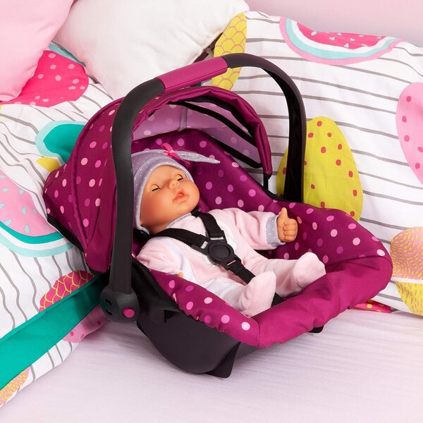 Bayer Design EasyGo Puppensitz Bordeaux mit Schutz und Sicherheit für Puppen bis 46 cm