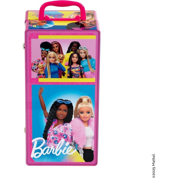 Theo Klein 5801 Barbie-Garderobenkoffer mit Kleiderbügel und Zubehör, Spiel für Kinder ab 3 Jahren