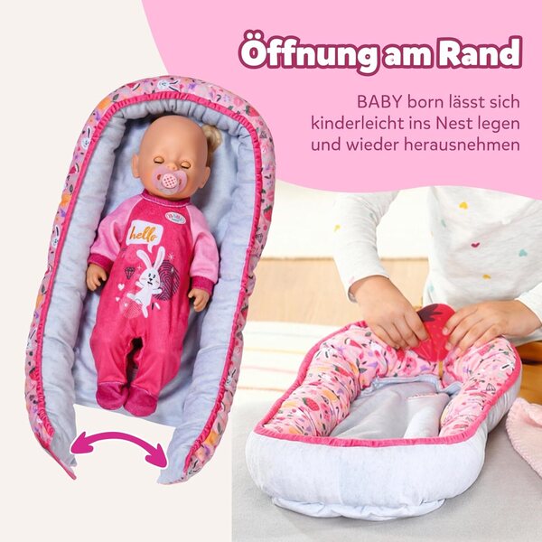 BABY born Baby Nest per bambole 36-43 cm - Accessorio morbido e colorato per gioco sicuro
