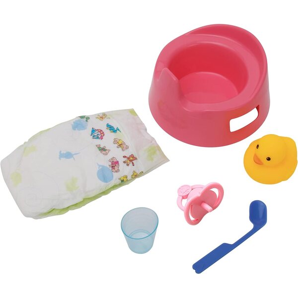 Heless 6er-Set Puppennachttöpfe mit Zubehör für die Puppenpflege und das Töpfchentraining