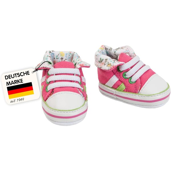 Heless sneaker per bambole in Rosa con Fodera a Fiori per Bambole 38-45 cm