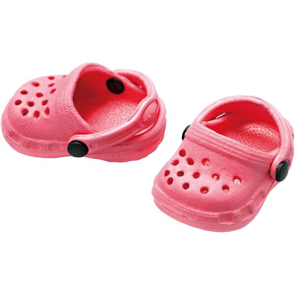 Heless Scarpe per Bambole Clogs Rosa Taglia 28-33, Morbide e Facili da Indossare