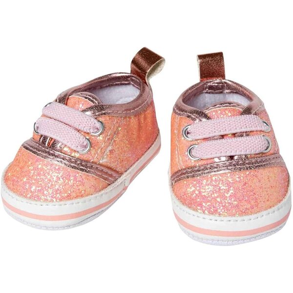 Heless Pinke Glitzer-Sneaker für 30–34 cm große Puppen, sichere und einfach zu tragende Modeschuhe