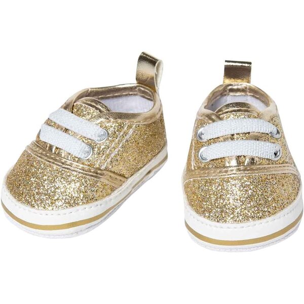 Heless Sneakers Glitterati Oro per Bambole 30-34 cm - Scarpe Facili da Indossare