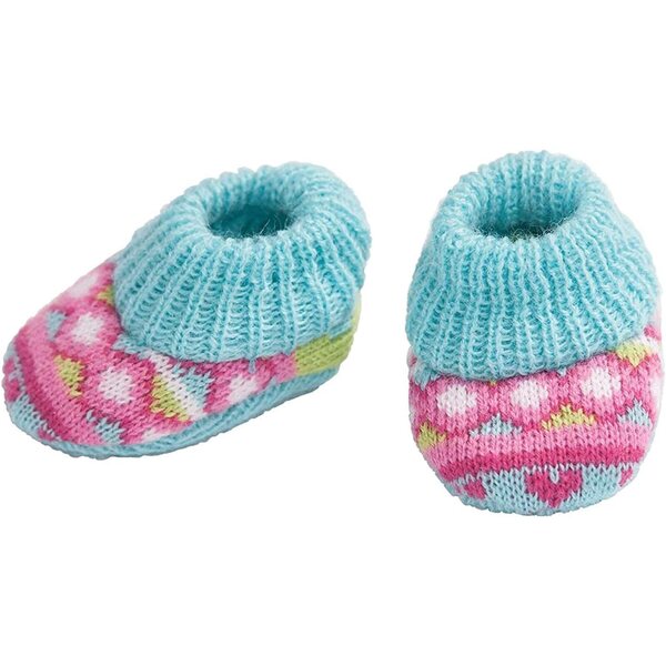 Heless Strickschuhe per Pupazzi 38-45 cm - Morbidi e Facili da Indossare