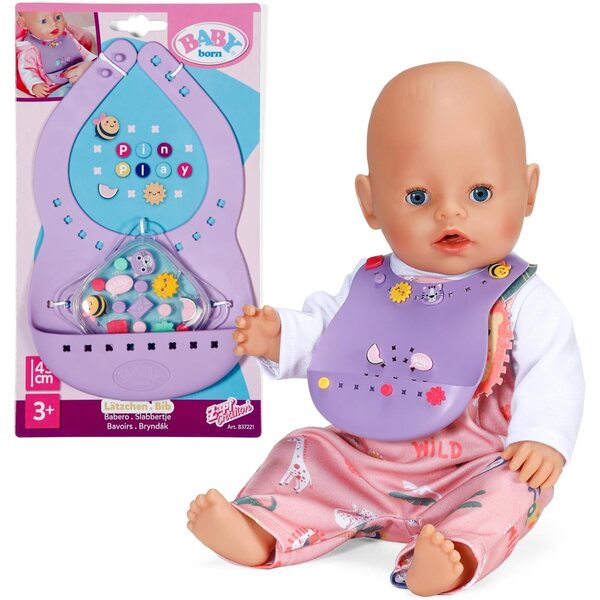 Baby Born bavaglino Pin-Play per Bambole 43cm con Pins Decorativi Creativi