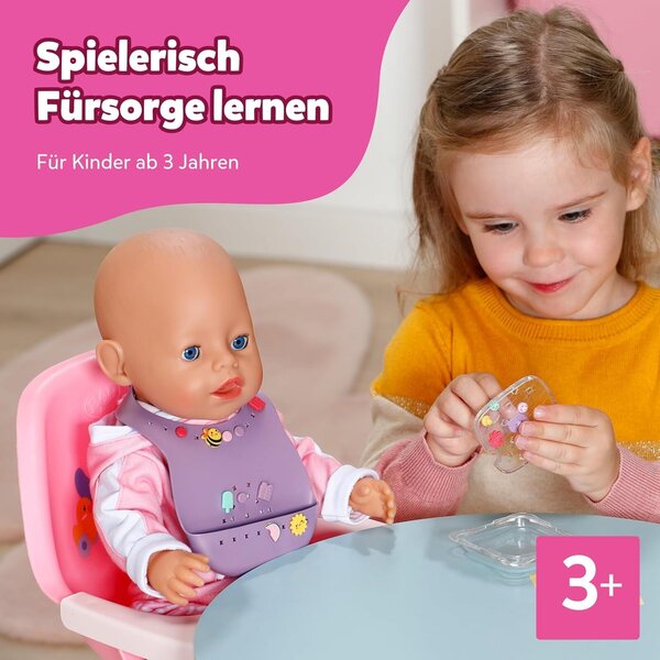 Baby Born bavaglino Pin-Play per Bambole 43cm con Pins Decorativi Creativi