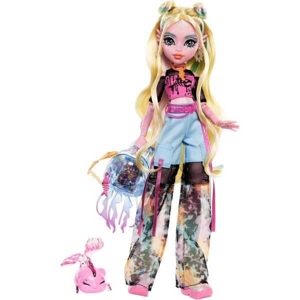 Monster High Lagoona Blue mit Neptuna und Schul- und Meereszubehör für kreative Spiele