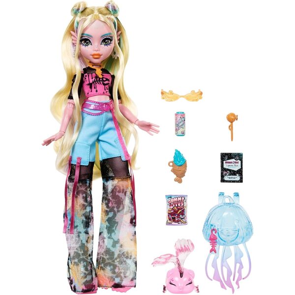 Monster High Lagoona Blue con neptuna e accessori scuola e mare per giochi creativi