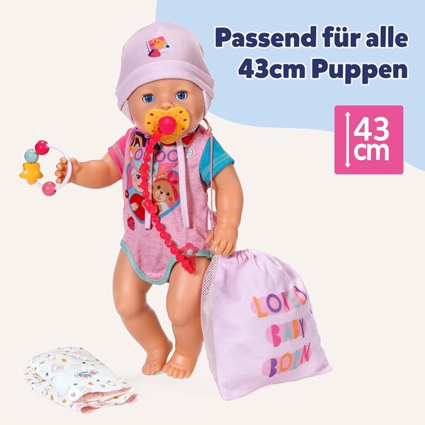 BABY Born Neugeborenen-Set 43 cm – Accessori completi per bambole 43 cm