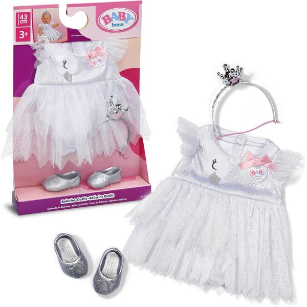 BABY born Ballerina Outfit con abito in tulle e Accessori per Bambole 43 cm